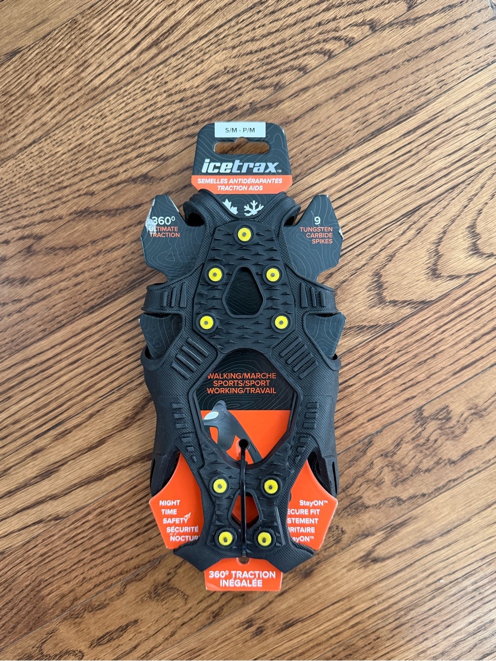 Icetrax Black Traction Aids with Yellow Accents - Ice Trax